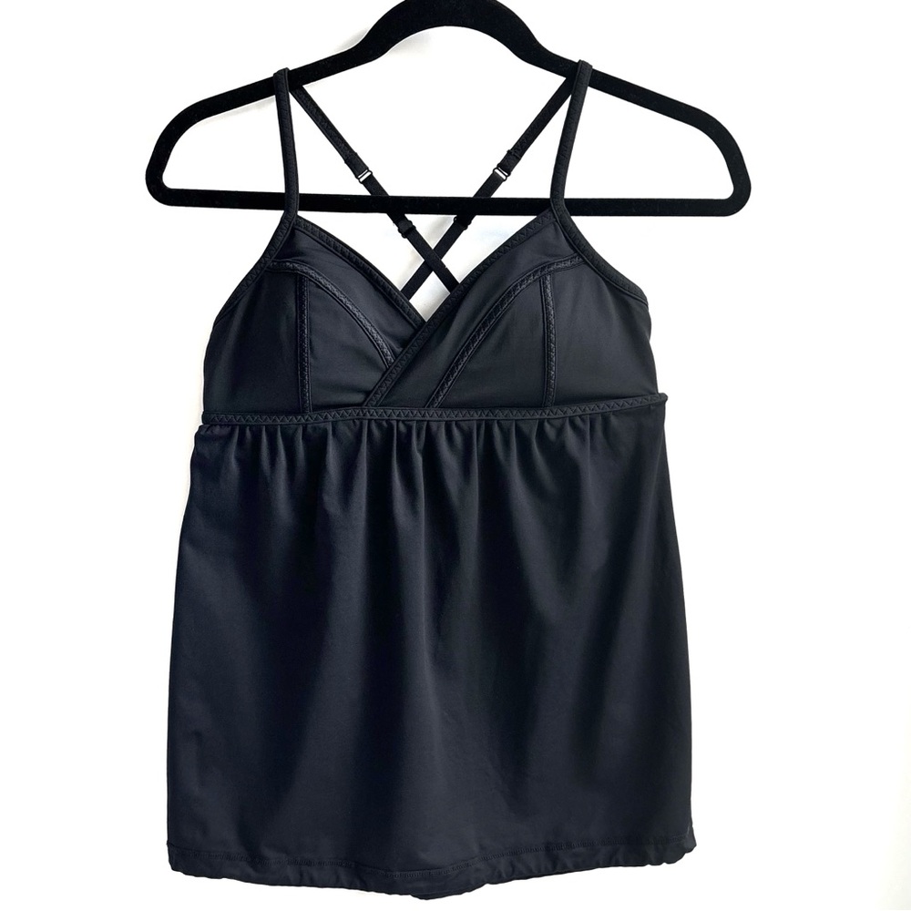 Lululemon Rehearsal Tank Top Crisscross For Yoga And Dance Black Size 4